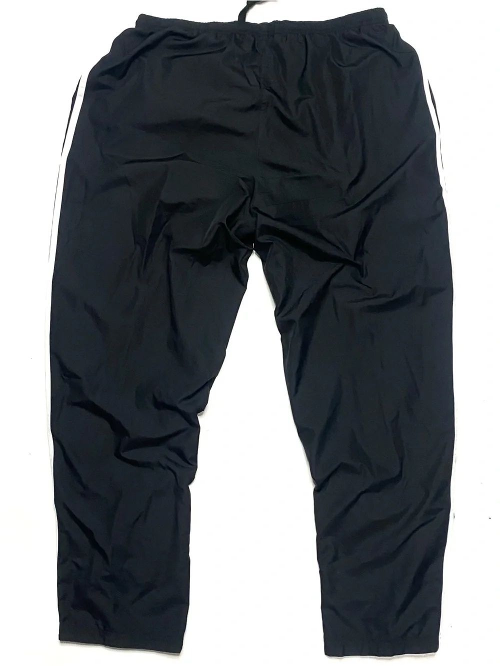 Vintage Adidas Originals Black 3 Stripe Mesh Lined Windbreaker Track Pants XL